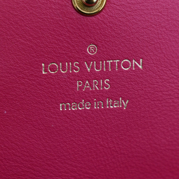 LOUIS VUITTON Love Lock New Wave Long Leather Wallet Pink