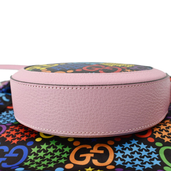 GUCCI GG Psychedelic Round Leather Crossbody Bag Multicolor 603938