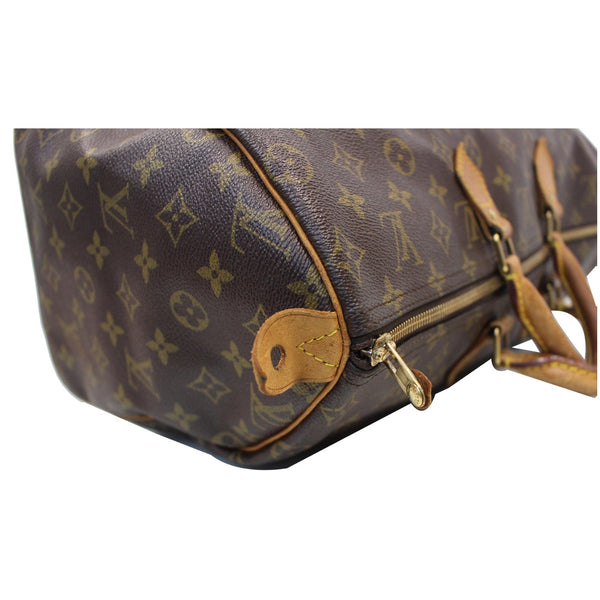 lv Speedy 40 Monogram Canvas Satchel Bag Side View