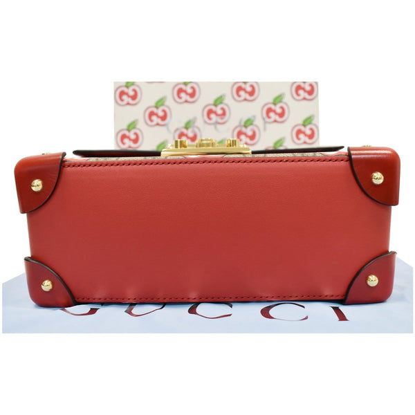 GUCCI Padlock Small GG Supreme Bamboo Top Handle Shoulder Bag Beige 603221