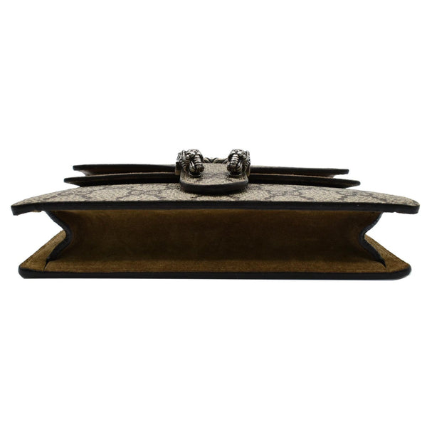 GUCCI Dionysus Super Mini GG Supreme Canvas Crossbody Bag Taupe 476432