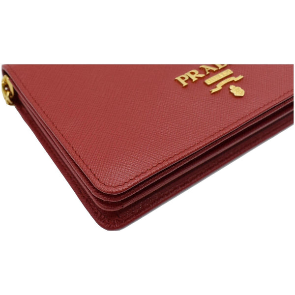 PRADA Saffiano Lux Leather Chain Shoulder Crossbody Bag