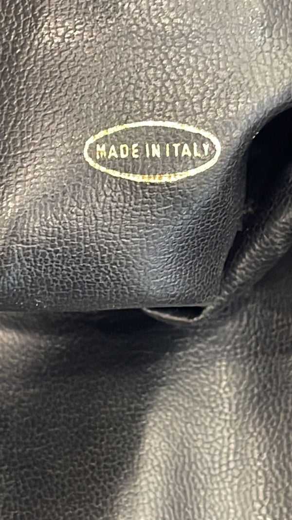 CHANEL Vintage Front Pocket Caviar Leather Shoulder Bag Black