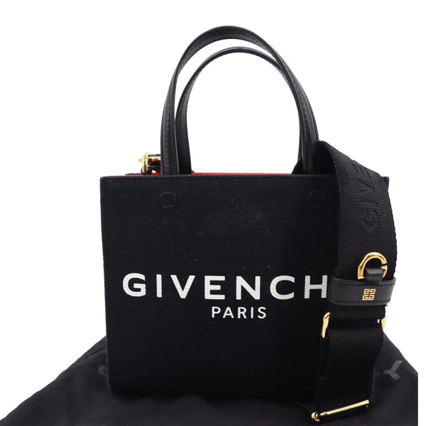 Givenchy Mini G Canvas Shopping Tote Bag in Black - Product