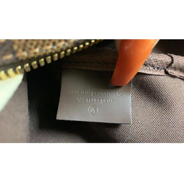 LOUIS VUITTON Keepall 55 Bandouliere Damier Ebene Travel Bag Brown