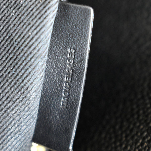 BURBERRY Title Leather Tote Bag Black