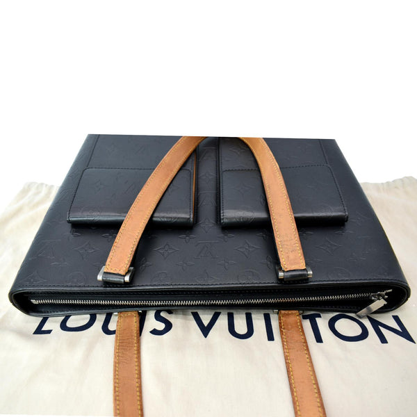 LOUIS VUITTON Willwood GM Monogram Mat Leather Tote Bag Black