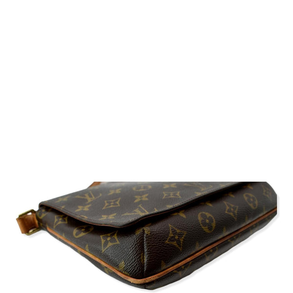 LOUIS VUITTON Musette Tango Monogram Canvas Crossbody Bag Brown