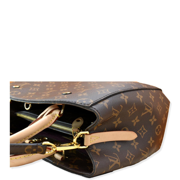 LOUIS VUITTON Montaigne MM Monogram Canvas Shoulder Bag Brown