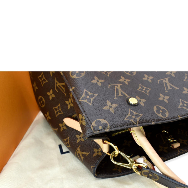 LOUIS VUITTON Montaigne MM Monogram Canvas Shoulder Bag Brown