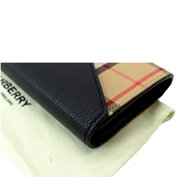 BURBERRY Vintage Check Leather Wallet Beige