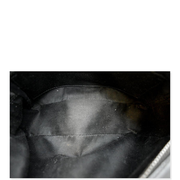 YVES SAINT LAURENT Lou Chevron Leather Camera Crossbody Bag Black