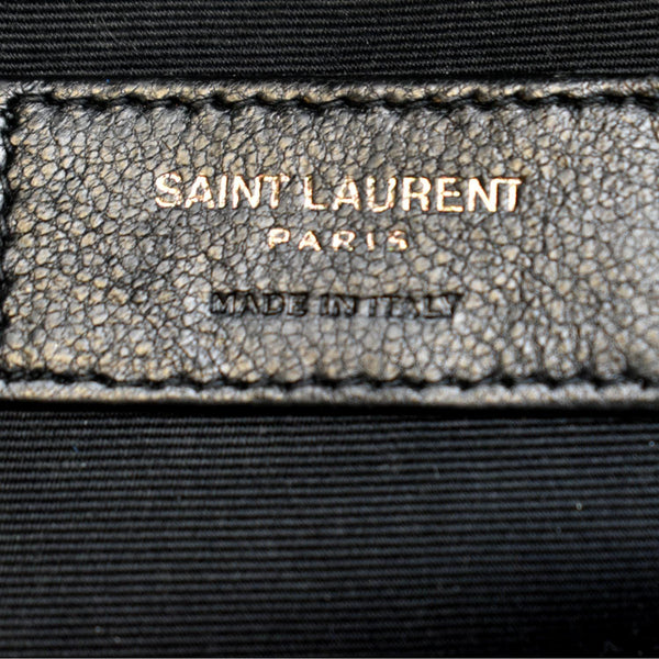 YVES SAINT LAURENT Lou Chevron Leather Camera Crossbody Bag Black