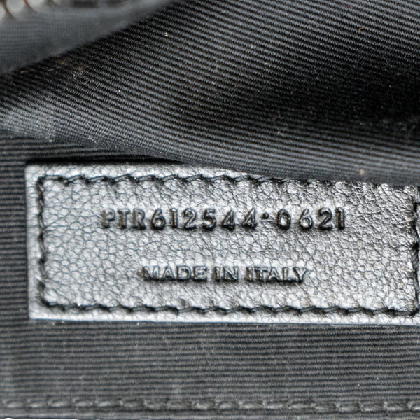 YVES SAINT LAURENT Lou Chevron Leather Camera Crossbody Bag Black