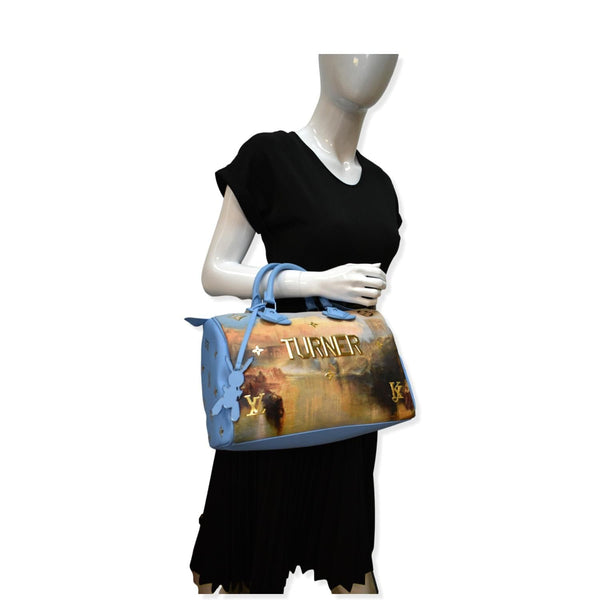LOUIS VUITTON Jeff Koons Turner Speedy 30 Printed Canvas Satchel Bag Multicolor
