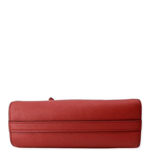 PRADA Saffiano City Calfskin Esplanade Crossbody Bag Red