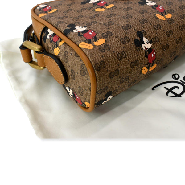 GUCCI x Disney Mickey Mouse GG Supreme Coated Canvas Crossbody Bag Brown 602536