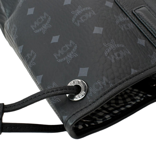 MCM Liz Visetos Reversible Shopper Tote Bag Black