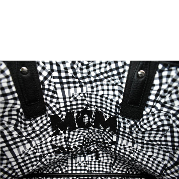 MCM Liz Visetos Reversible Shopper Tote Bag Black