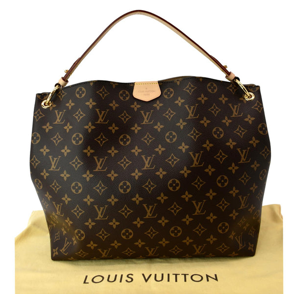 LOUIS VUITTON Graceful MM Monogram Canvas Shoulder Bag Brown