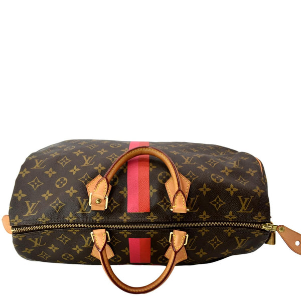 LOUIS VUITTON Speedy 40 Monogram Canvas Satchel Bag Brown