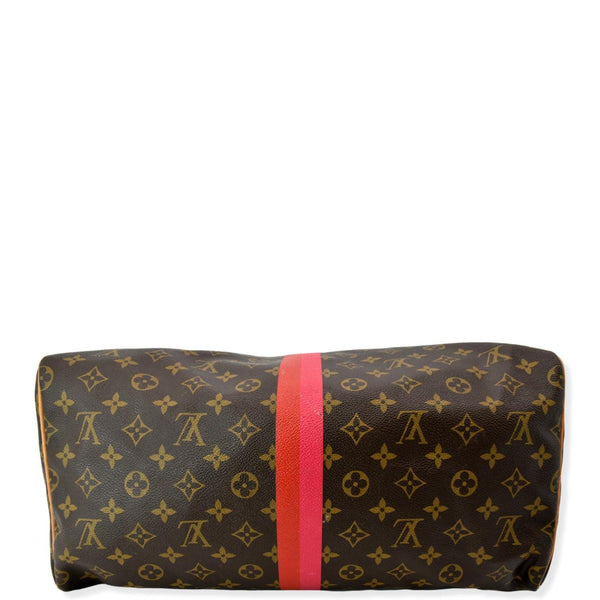 LOUIS VUITTON Speedy 40 Monogram Canvas Satchel Bag Brown
