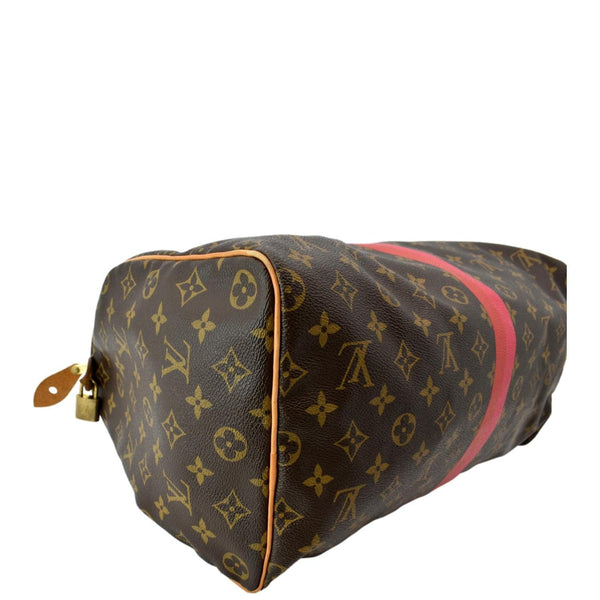 LOUIS VUITTON Speedy 40 Monogram Canvas Satchel Bag Brown