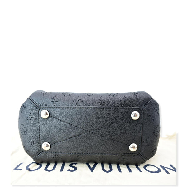LOUIS VUITTON Babylone Monogram Mahina Leather Chain Shoulder Bag Black