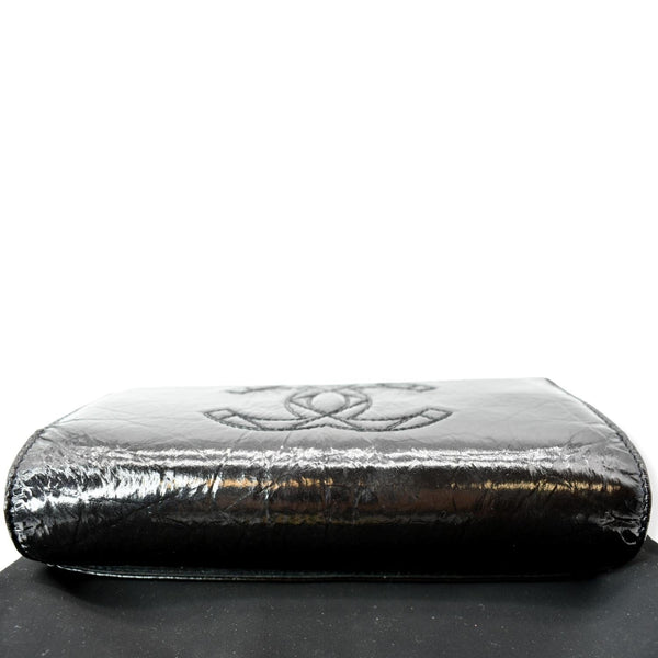 CHANEL CC WOC Patent leather Wallet On Chain Crossbody Bag Black