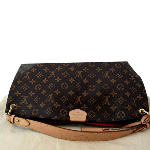 LOUIS VUITTON Graceful MM Monogram Canvas Shoulder Bag Brown