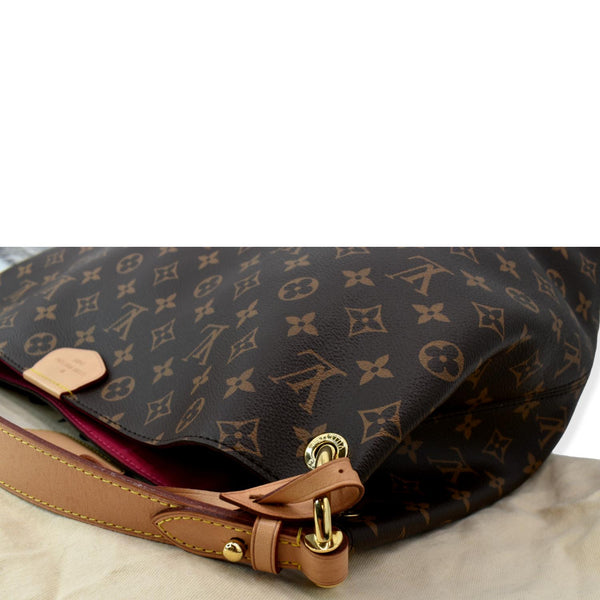 LOUIS VUITTON Graceful MM Monogram Canvas Shoulder Bag Brown