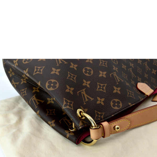 LOUIS VUITTON Graceful MM Monogram Canvas Shoulder Bag Brown
