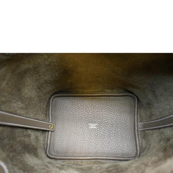 HERMES Picotin Lock 18 Taurillon Clemence Leather Tote Bag Taupe
