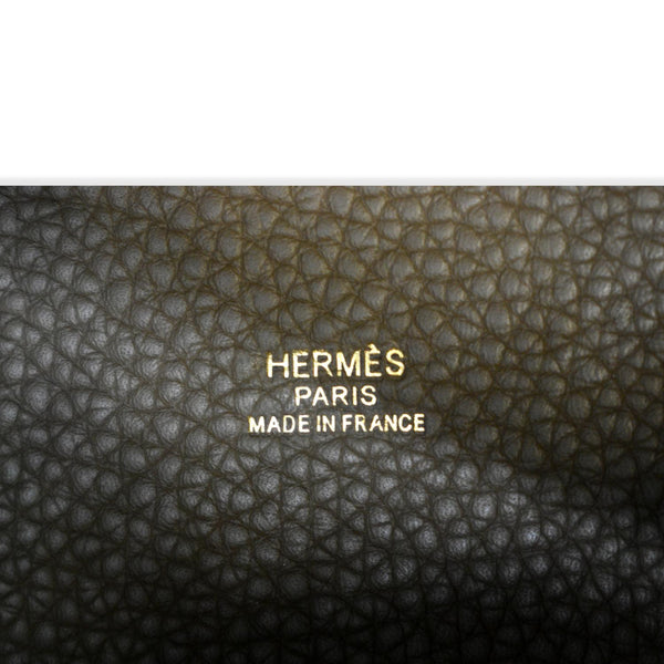 HERMES Picotin Lock 18 Taurillon Clemence Leather Tote Bag Taupe