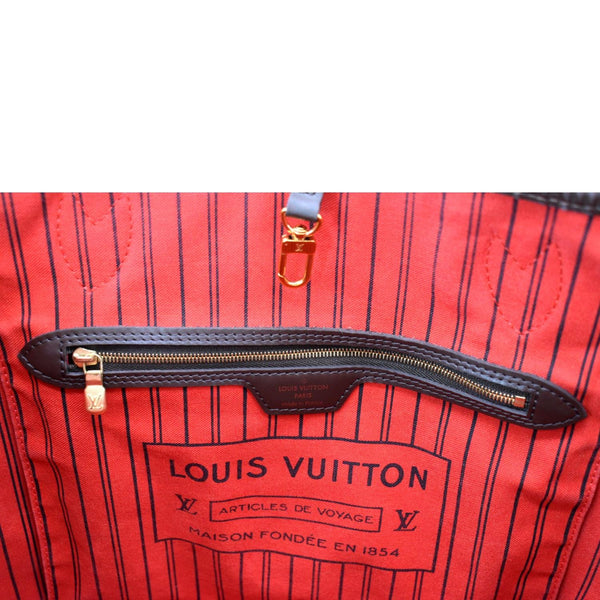 LOUIS VUITTON Neverfull MM Damier Ebene Shoulder Tote Bag