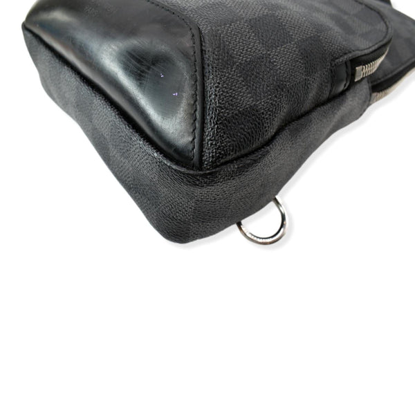 LOUIS VUITTON Avenue Sling Damier Graphite Backpack Bag Black