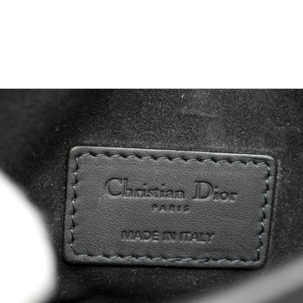 Preloved Christian Dior Saddle Leather Shoulder Bag Black