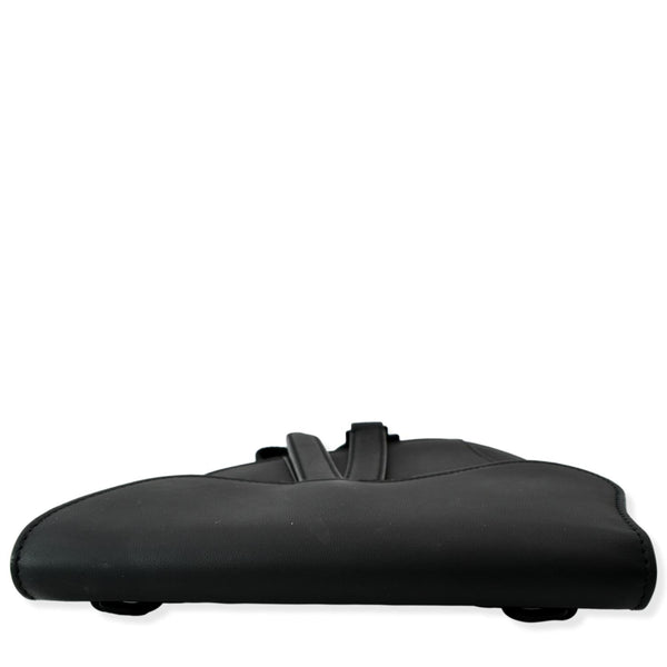 Preloved Christian Dior Saddle Leather Shoulder Bag Black