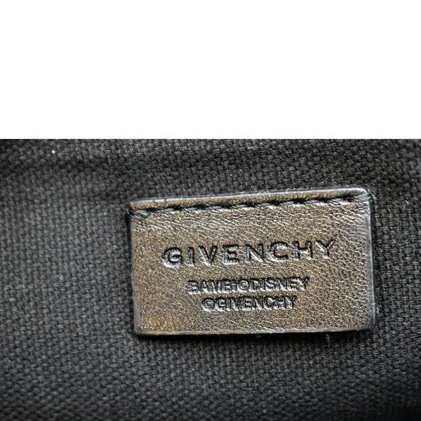 GIVENCHY Bambi Print Medium Textured Coated Canvas Cosmetic Pouch Black