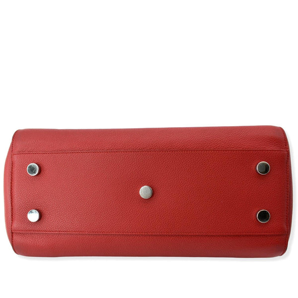 YVES SAINT LAURENT Cabas Rive Gauche Leather Small Satchel Bag Red