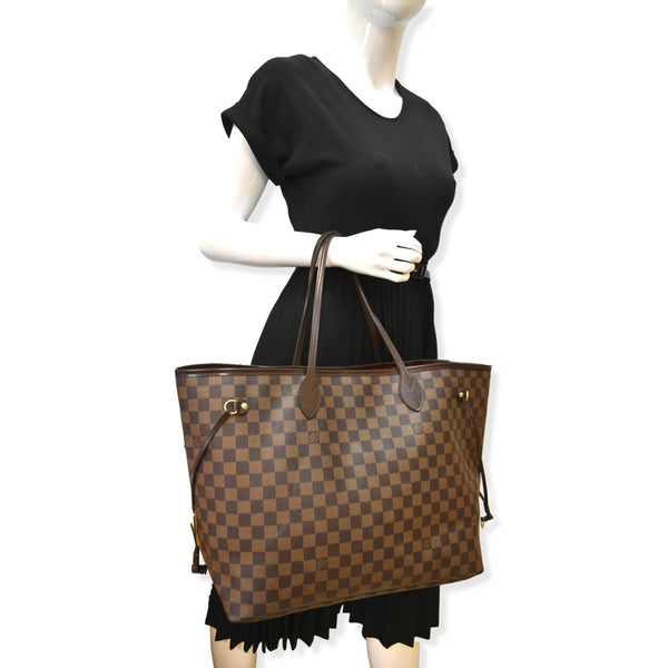 LOUIS VUITTON Neverfull GM Damier Ebene Brown Tote Shoulder Bag