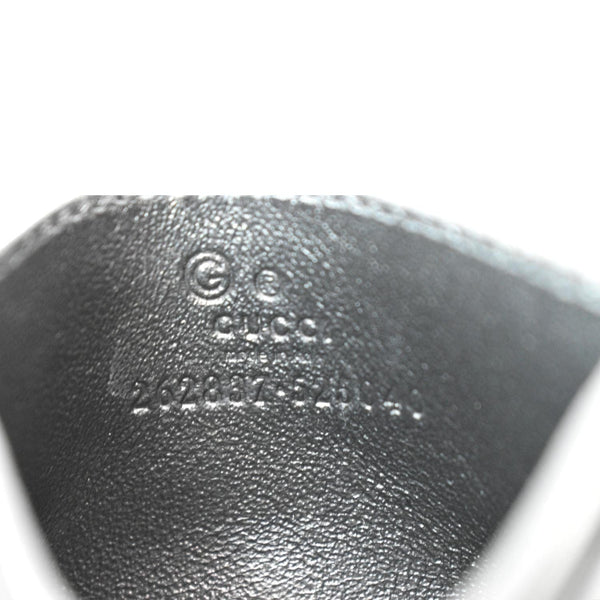 GUCCI Microguccissima Monogram Leather Card Case Black 262837