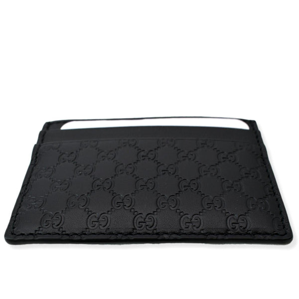 GUCCI Microguccissima Monogram Leather Card Case Black 262837