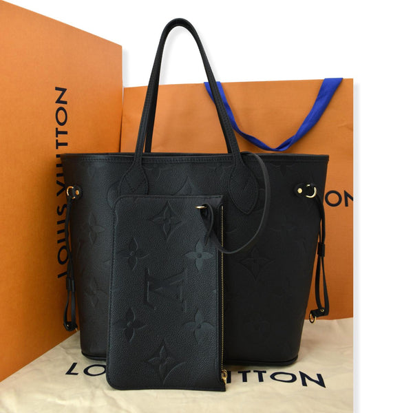Louis Vuitton Neverfull MM Monogram Empreinte Tote Bag Black