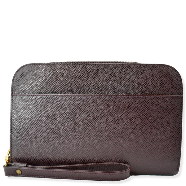 Louis Vuitton Orsay Taiga Leather Clutch Bag Purple | DDH