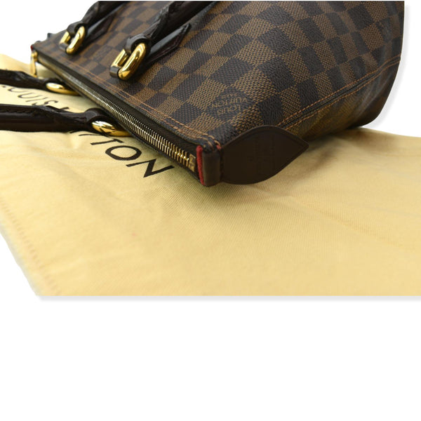 LOUIS VUITTON Saleya PM Damier Ebene Tote Shoulder Bag Brown