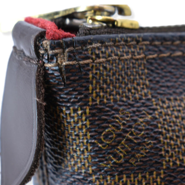 LOUIS VUITTON Saleya PM Damier Ebene Tote Shoulder Bag Brown