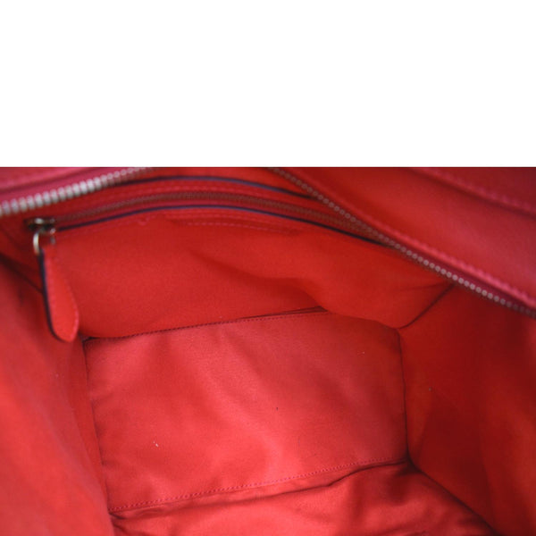 CELINE Luggage Leather Minai Tote Bag Red