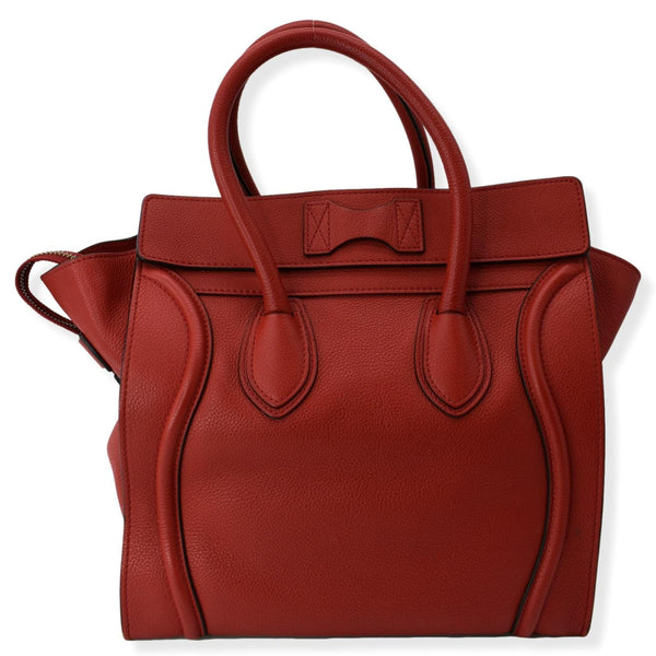 CELINE Luggage Leather Minai Tote Bag Red