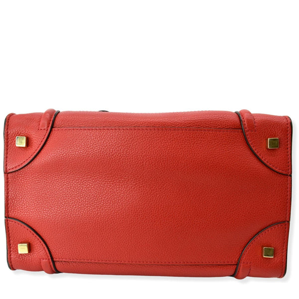 CELINE Luggage Leather Minai Tote Bag Red